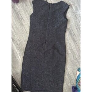 R&M Richards Black Sheath Dress Rhinestone Accent Sleeveless Size 10